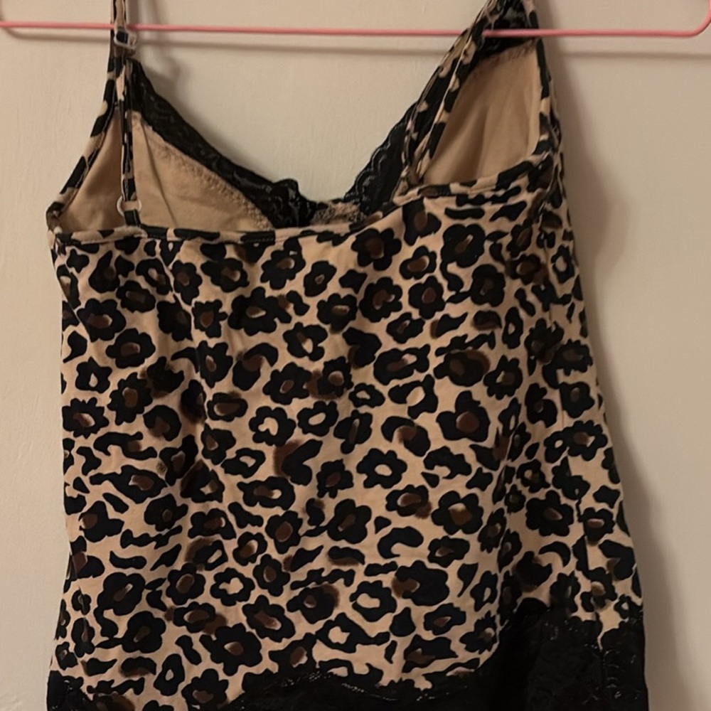 Moda International leopard Beige and Black Lace Top - Picture 5 of 6